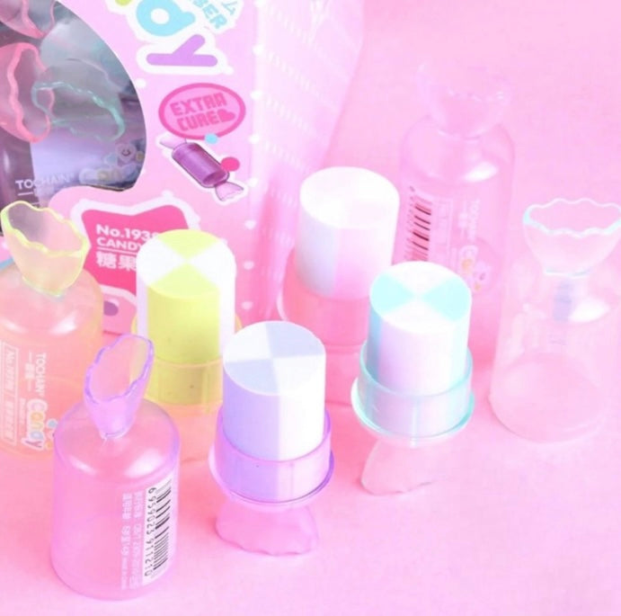 Cute Candy Shaped Erasers 1pc