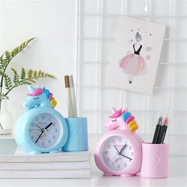 Unicorn Alarm Clock Pen Stand