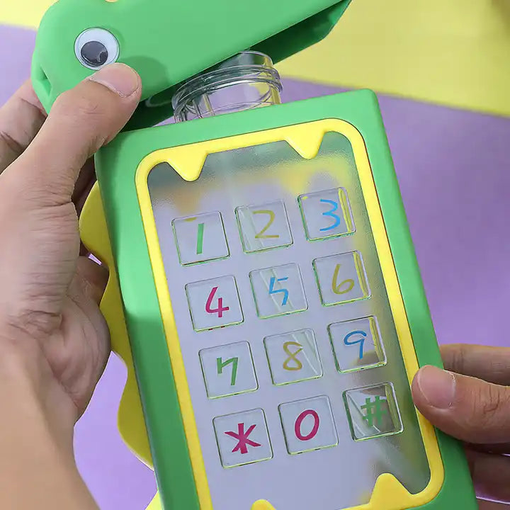 New school children kids plastic water bottle with straw dinosaur water bottle