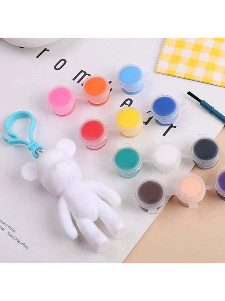 DIY colouring keychain for kids birthday gift