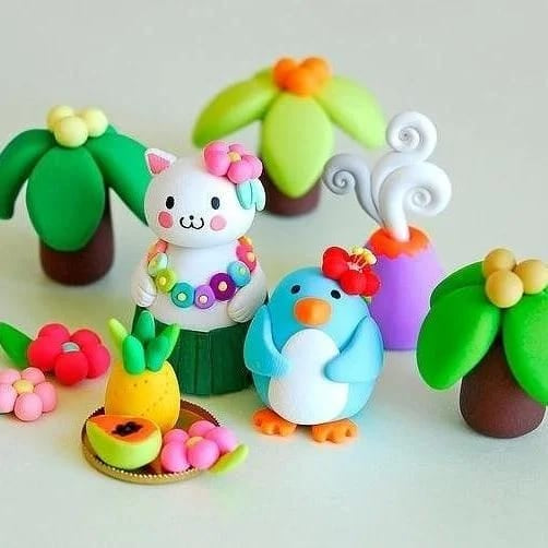 12pcs Set Light Clay Air Dry Polymer Plasticine Modelling Clay Super Light