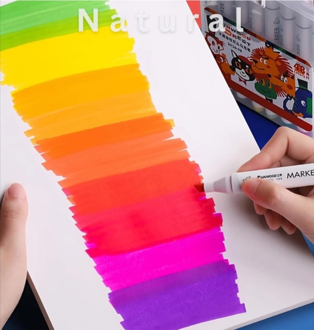 12 shade touch cool markers