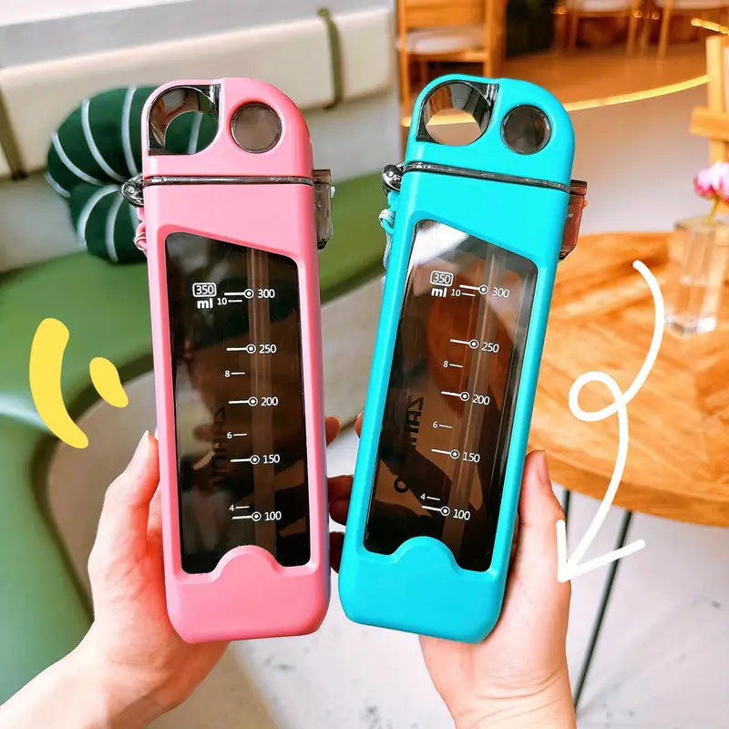 Sports Rectangular Sipper & Cool Straw | 350ml