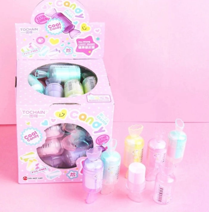 Cute Candy Shaped Erasers 1pc