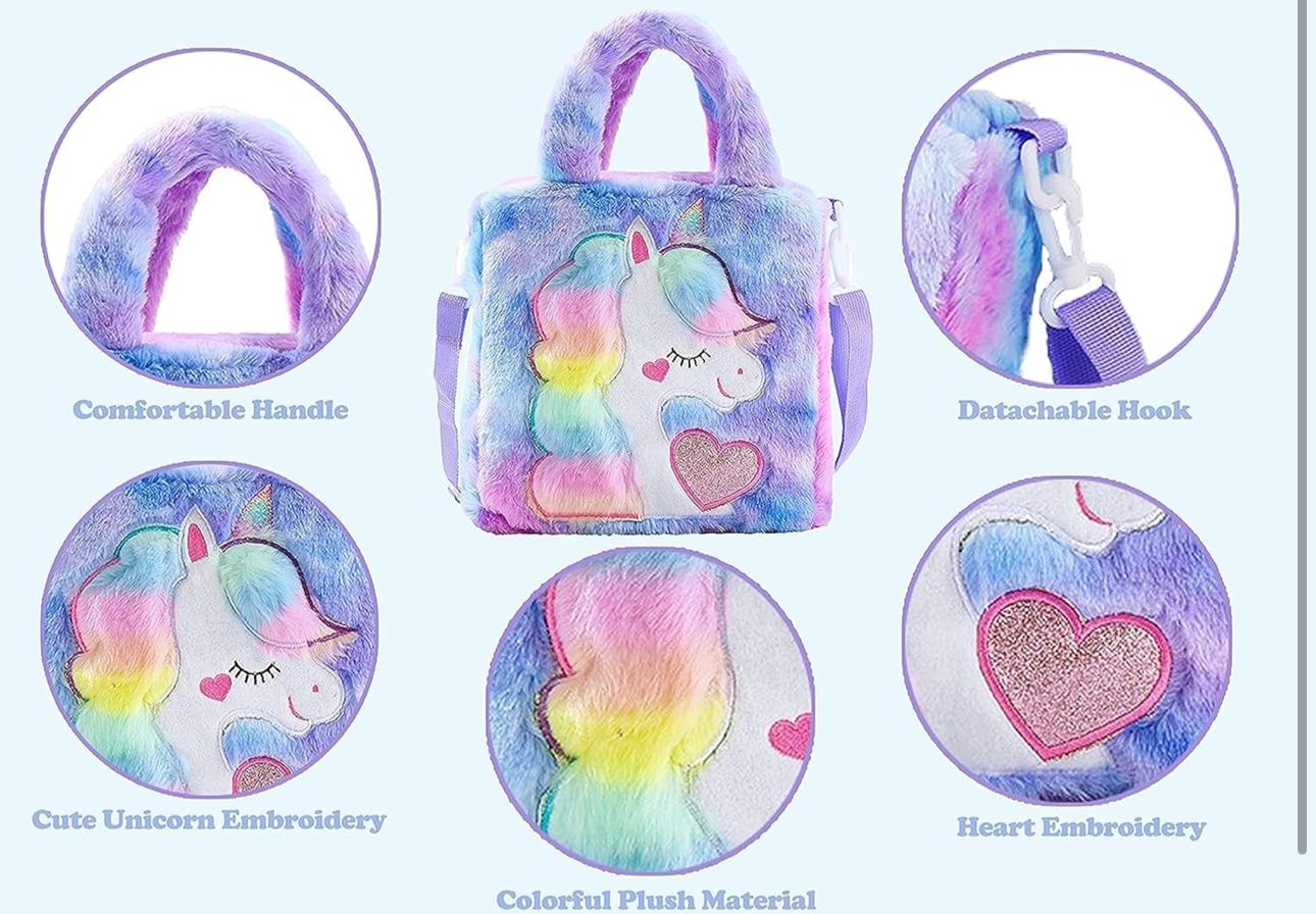 Unicorn Fur Sling Bag