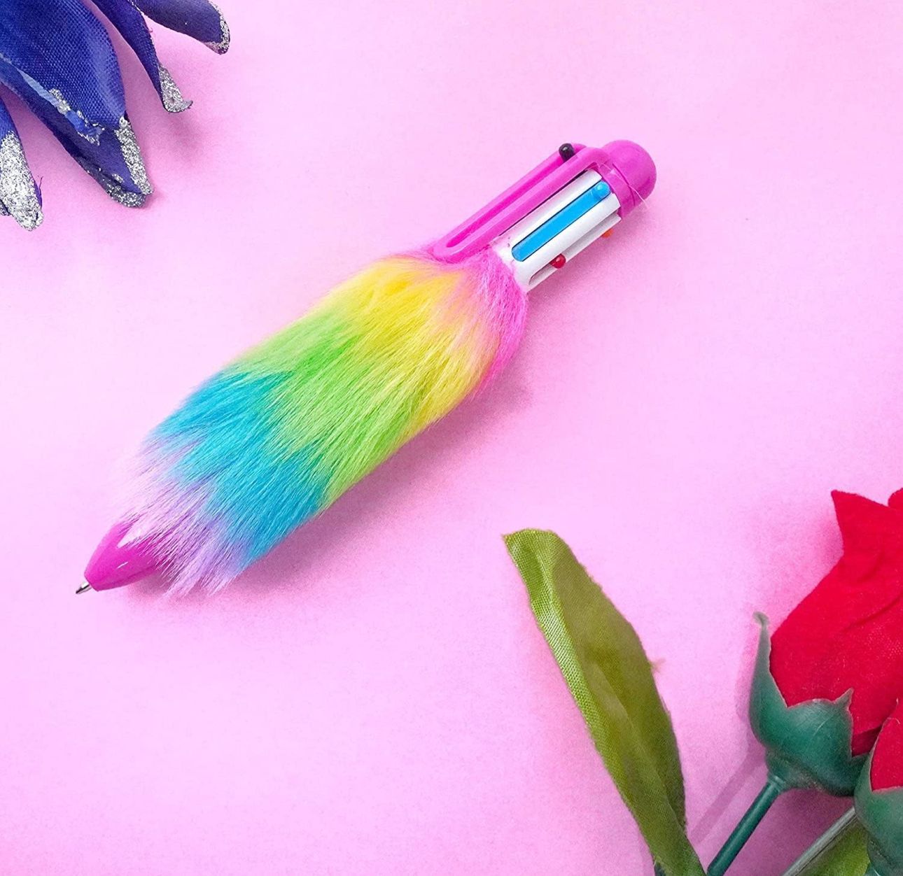 6 in 1 Unicorn Fur Ballpoint Color