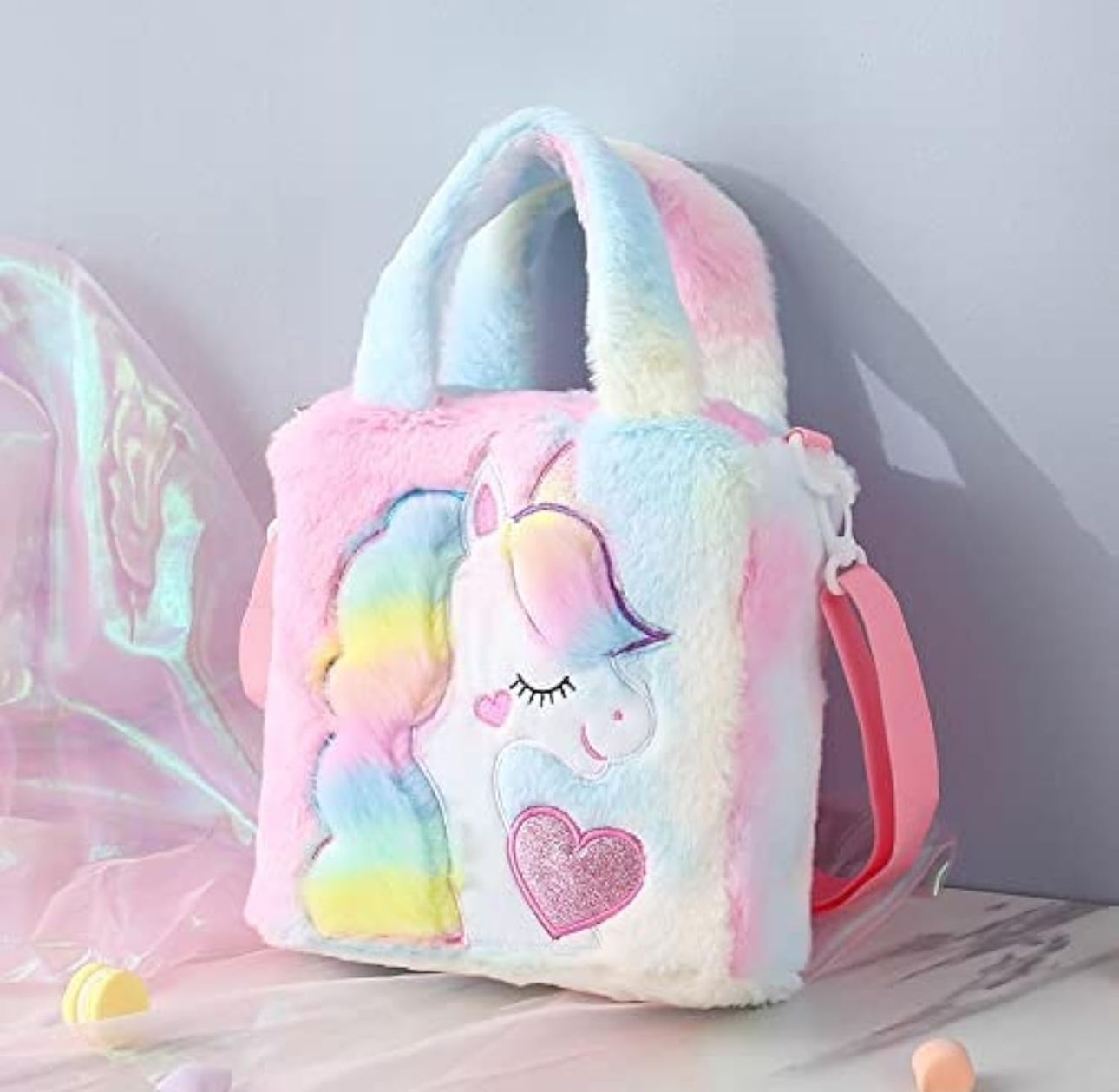 Unicorn Fur Sling Bag
