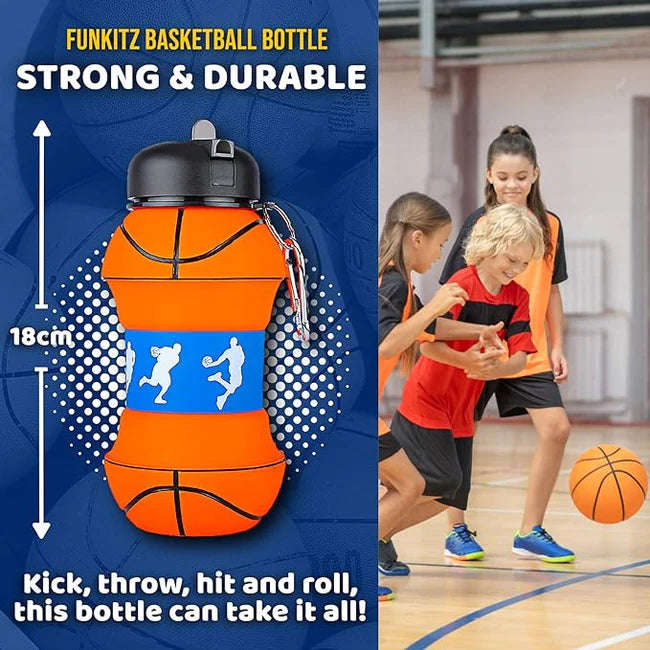 550ml Sports Theme Expandable Silicone Bottle for Kids