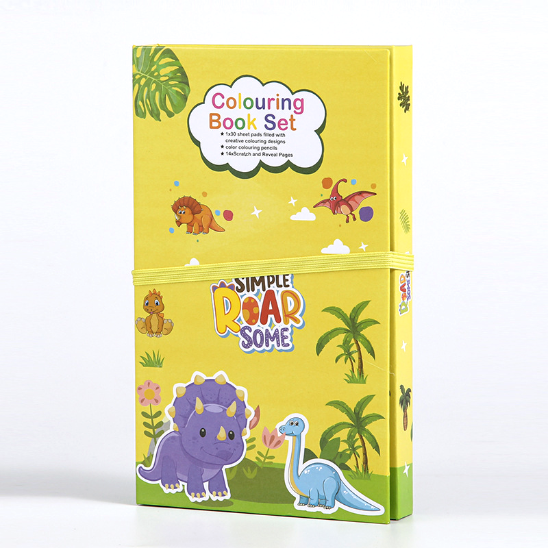 2-in-1 Coloring Book Set: 8 Color Pencils for Scratch & Art!