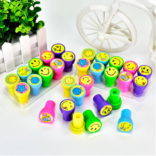 Cartoon Smiley Emoji Stampers for Kids (10 Pcs)