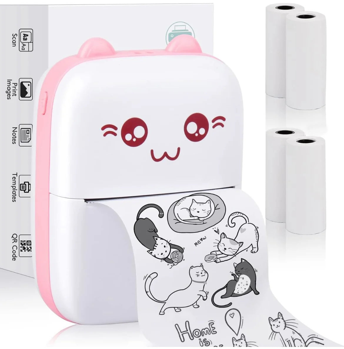 Mini Portable Printer | Mini Bluetooth Printer | Kawaii Mini Printer