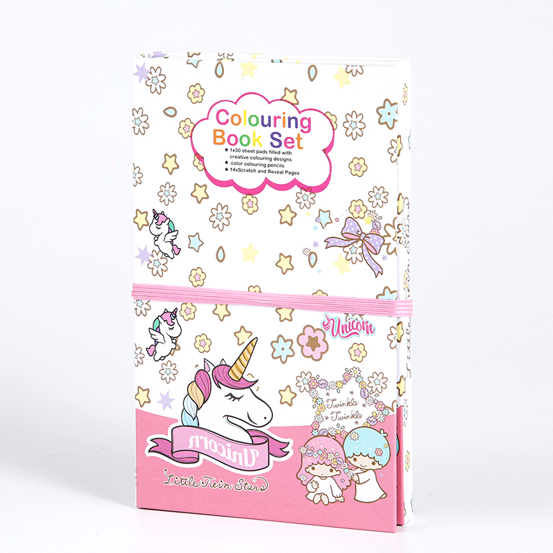 2-in-1 Coloring Book Set: 8 Color Pencils for Scratch & Art!