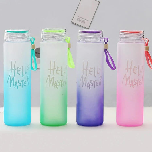 Hello Master Glass Bottle
