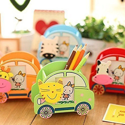 Car Wooden pen stand