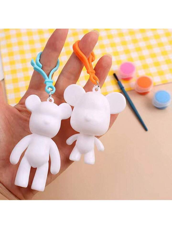 DIY colouring keychain for kids birthday gift