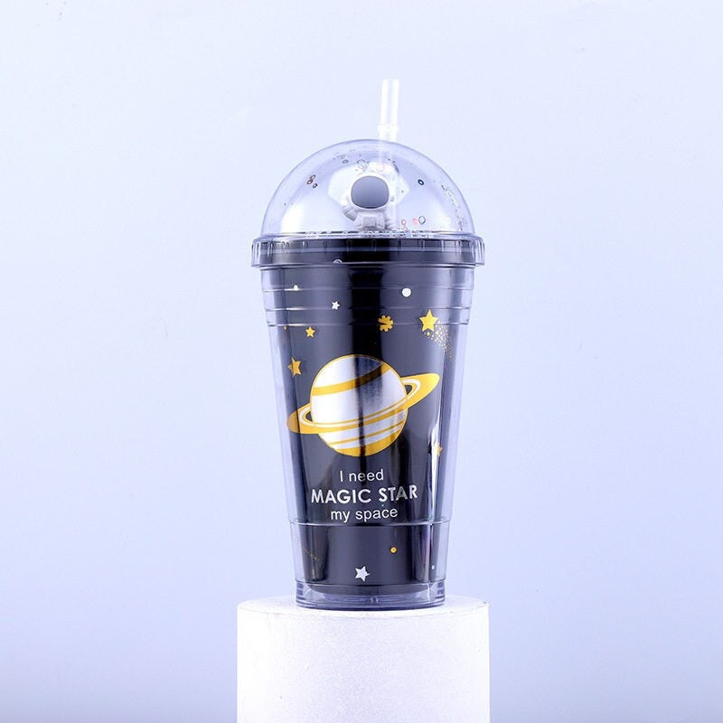 Space and Astronaut Sipper with Straw