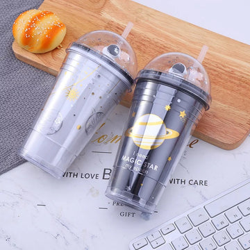 Space and Astronaut Sipper with Straw