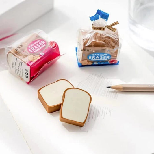 Toast Bread Eraser | Toast Eraser (pack of 4 mini erasers)