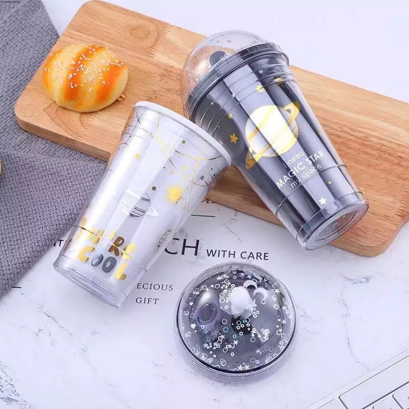 Space and Astronaut Sipper with Straw
