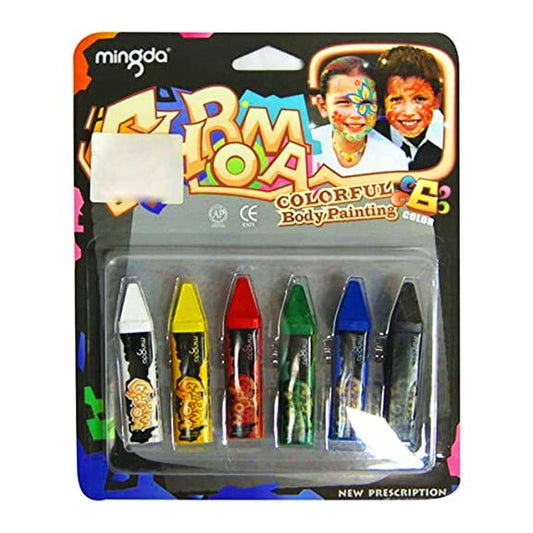Face paint colors consisting of 6 pieces