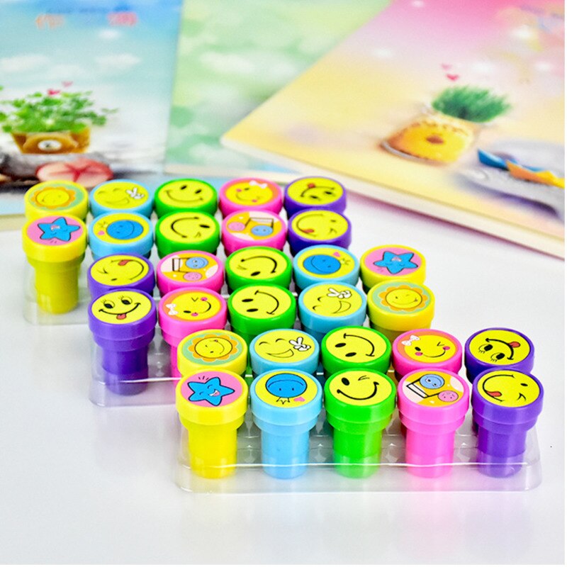 Cartoon Smiley Emoji Stampers for Kids (10 Pcs)