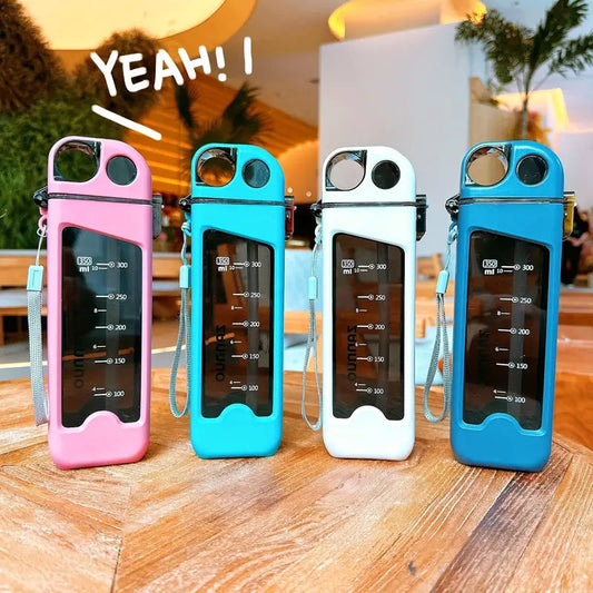 Sports Rectangular Sipper & Cool Straw | 350ml
