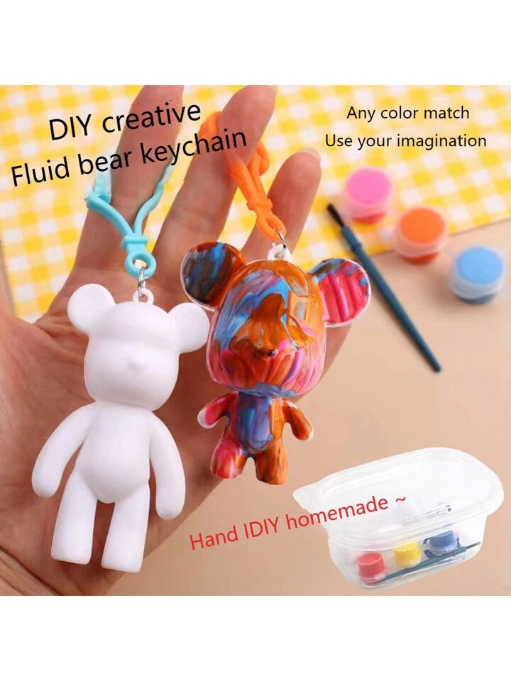 DIY colouring keychain for kids birthday gift