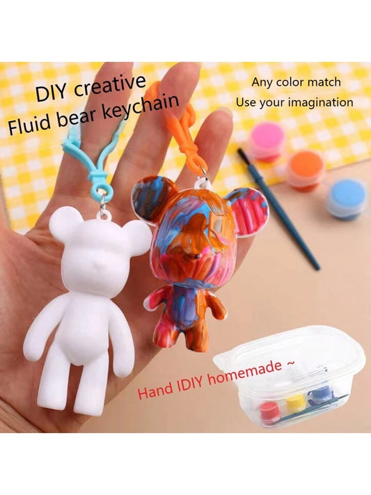 DIY colouring keychain for kids birthday gift