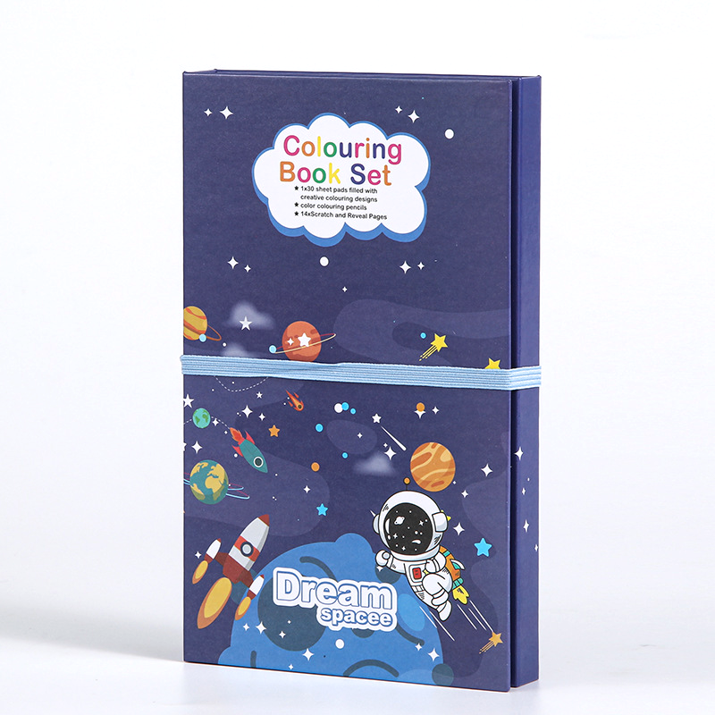 2-in-1 Coloring Book Set: 8 Color Pencils for Scratch & Art!