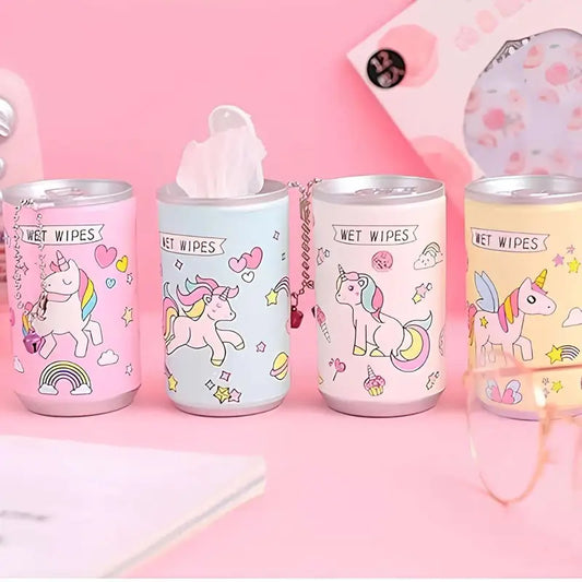 Unicorn Tin Portable Wet Wipes Tissue