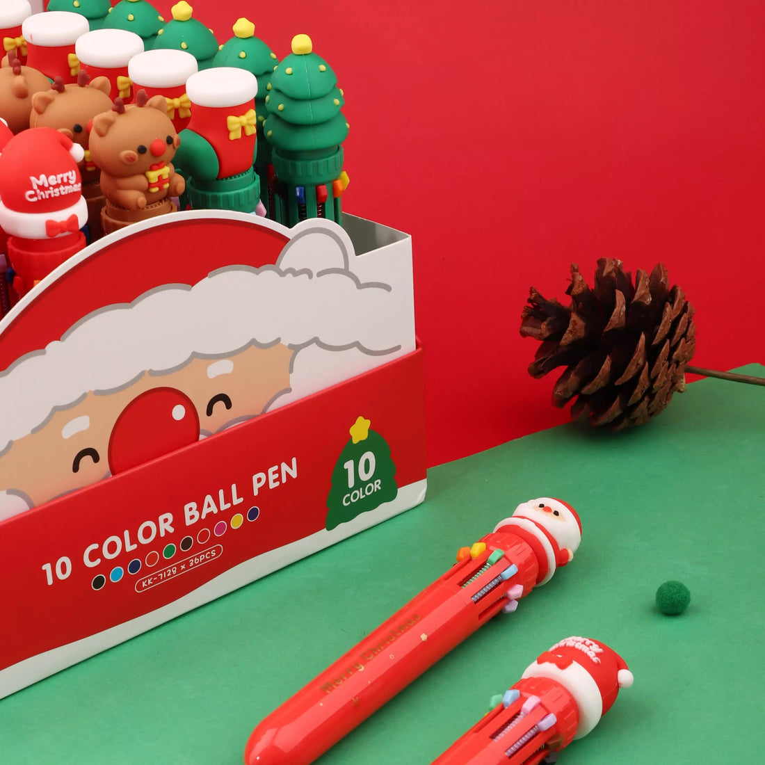 Christmas Doll On Top carnival ten-color hand account High Quality Student Pens 1pc