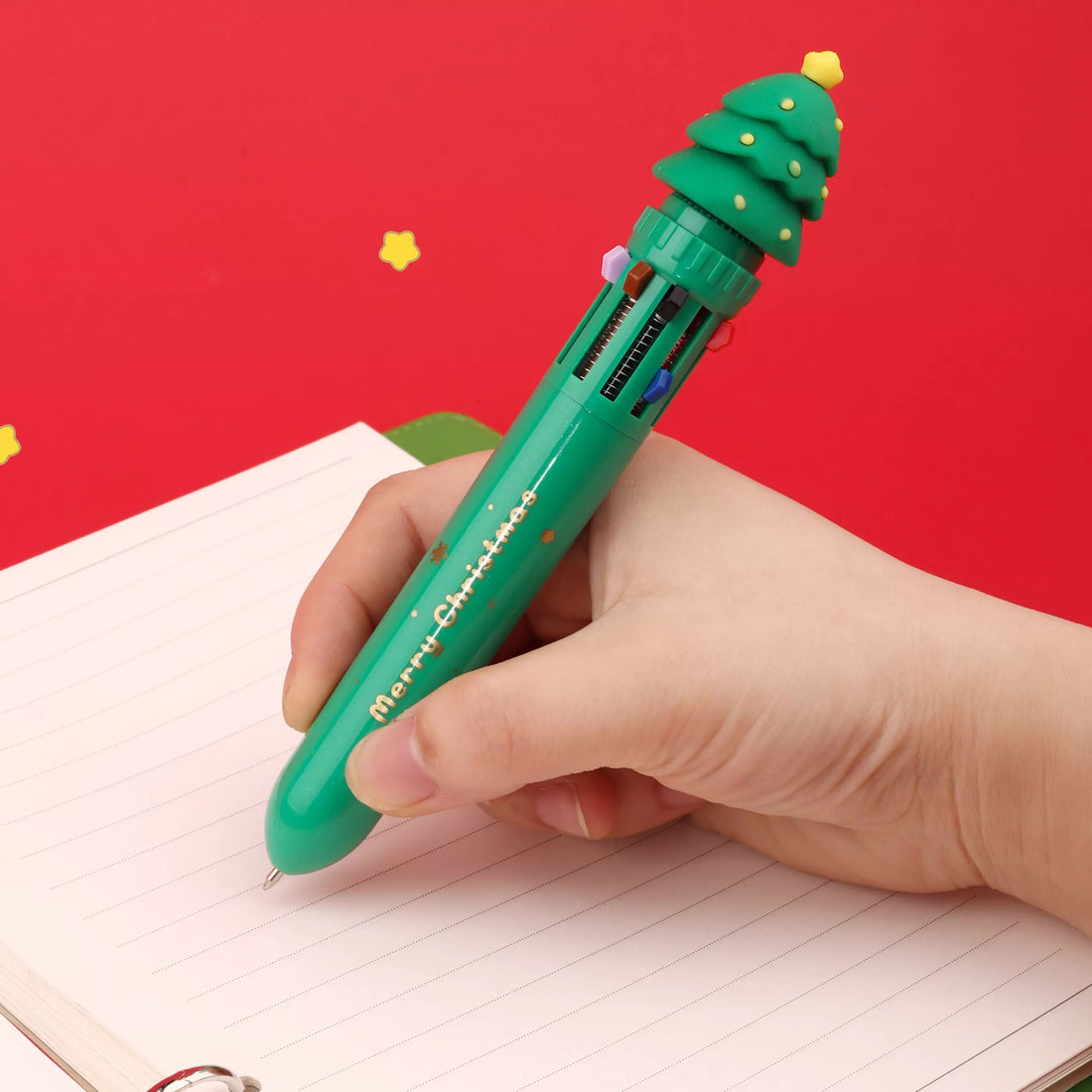 Christmas Doll On Top carnival ten-color hand account High Quality Student Pens 1pc