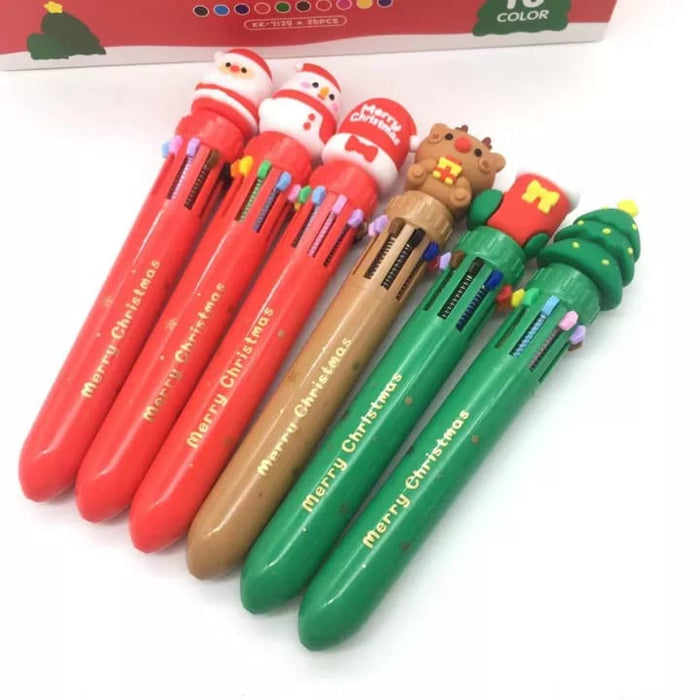 Christmas Doll On Top carnival ten-color hand account High Quality Student Pens 1pc