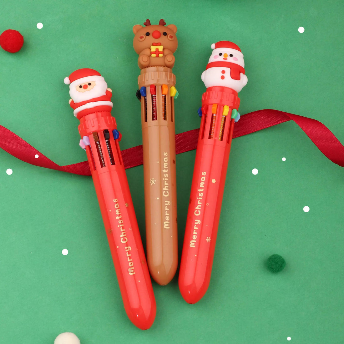 Christmas Doll On Top carnival ten-color hand account High Quality Student Pens 1pc