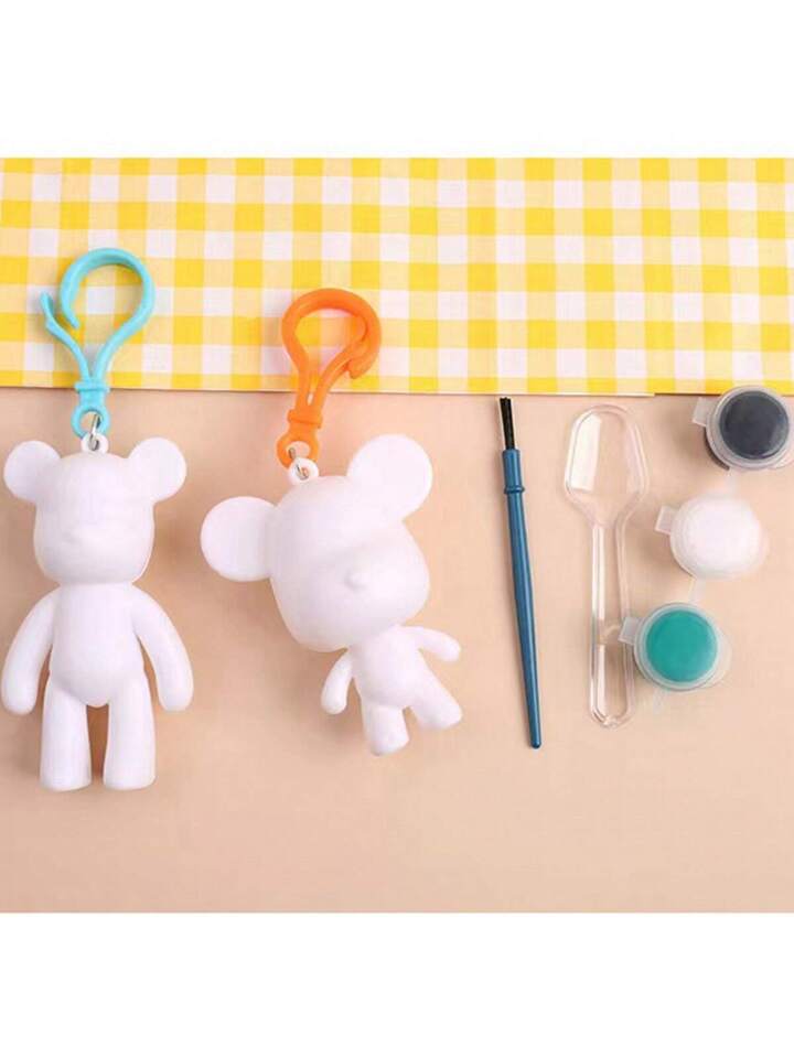 DIY colouring keychain for kids birthday gift