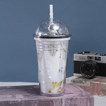 Space and Astronaut Sipper with Straw
