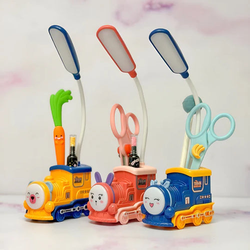 Train Desk lamp with penstand