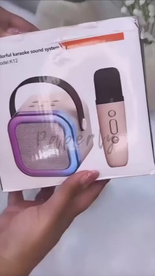 Portable Bluetooth Karaoke Speaker with Wireless Mic – Fun Gift for Kids! 🎤